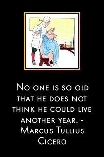 No one is so old that he does not think he could live another year. - Marcus Tullius Cicero 